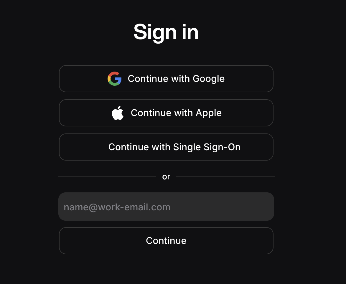 Creating an account and signing in