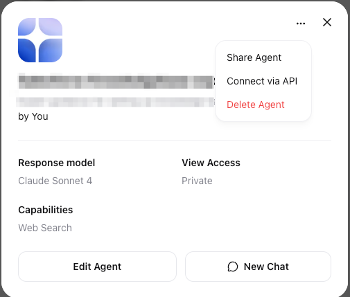 Making an Agent available via API