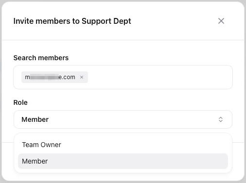 Adding Members to a Team